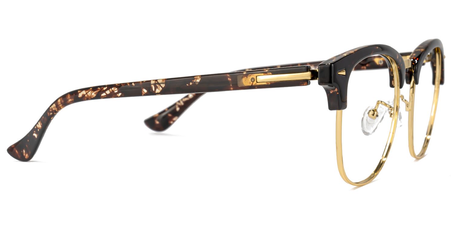 Lasha Browline Gold Glasses | Zeelool Glasses4