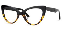Claudette Cat Eye Yellow Tortoise Glasses1