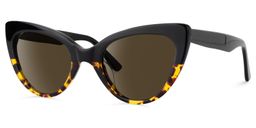Claudette Cat Eye Yellow Tortoise Sunglasses1