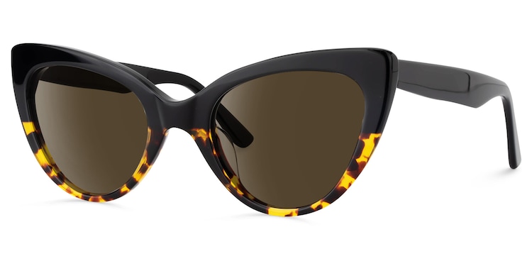 Claudette Cat Eye Yellow Tortoise Sunglasses