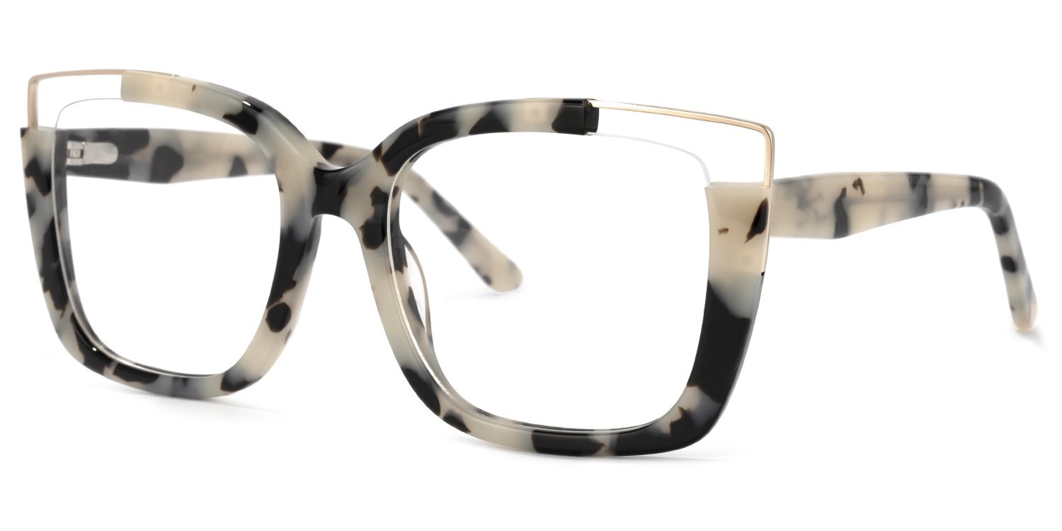 Dortch Square Light-Tortoise Frame Glasses for Women | ZEELOOL1