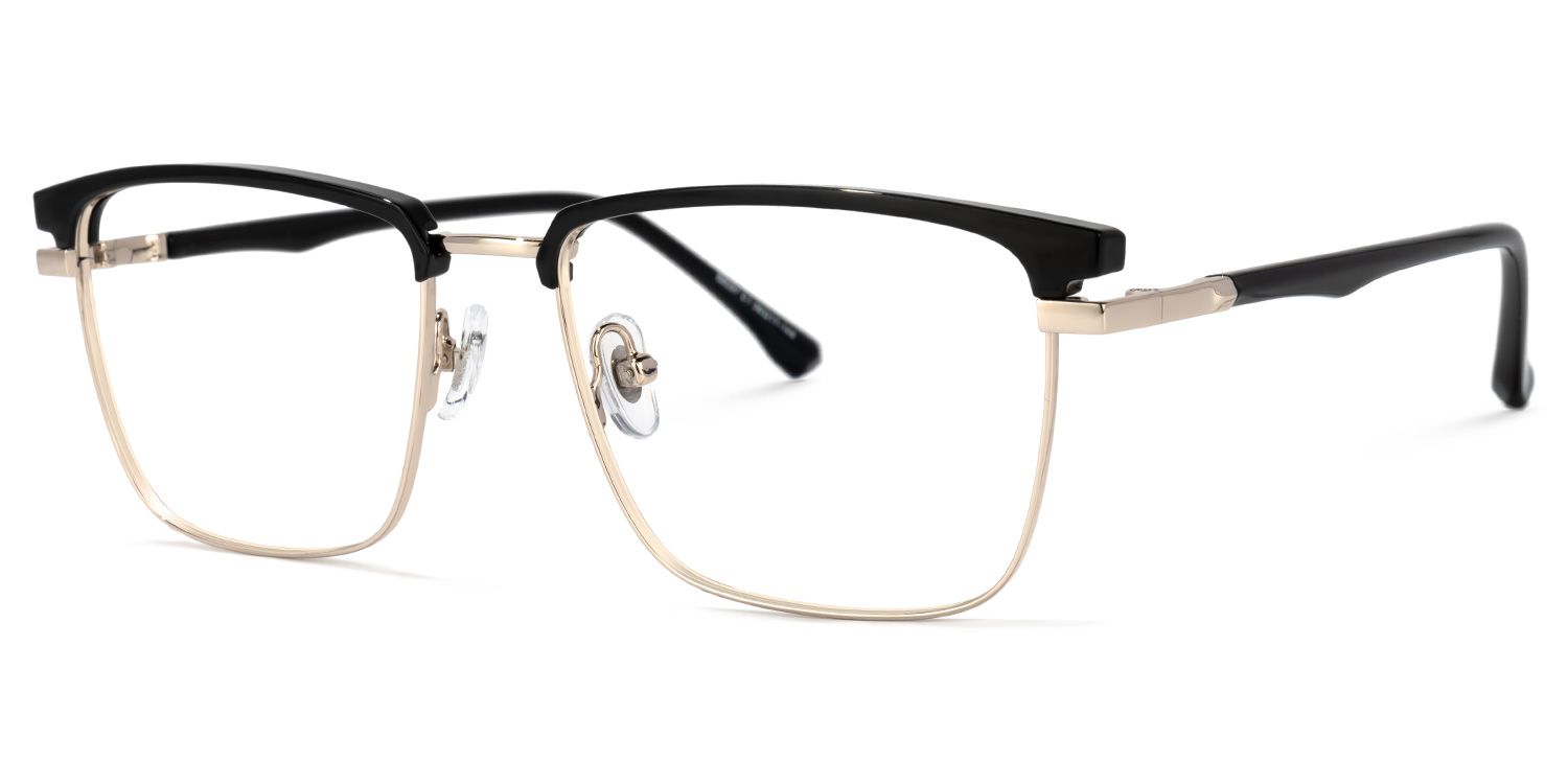 Kierriah Browline Black Glasses | Zeelool Glasses1