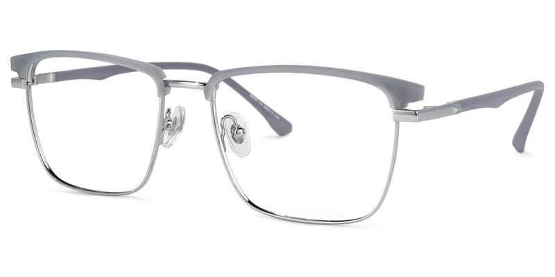 Kierriah Browline Gray Glasses | Zeelool Glasses1
