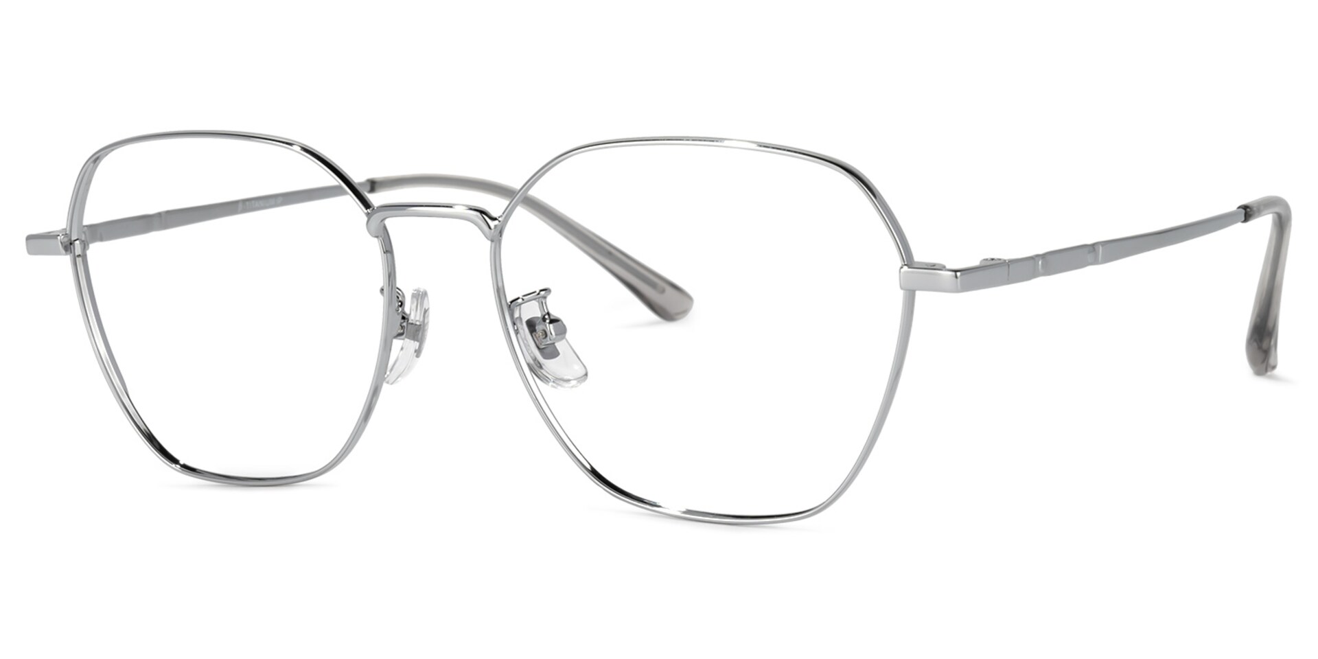 Sindele Square Silver Glasses | Zeelool Glasses1