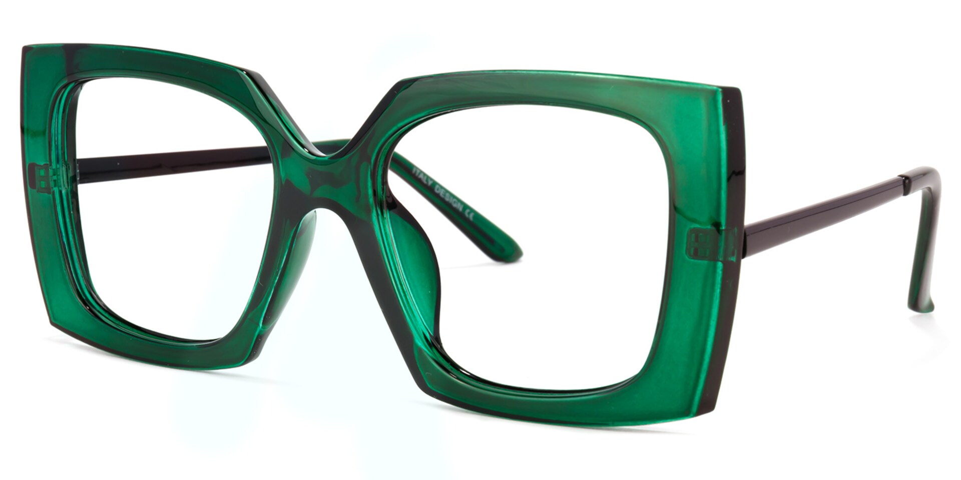 Landen Square Dark-Green Glasses | Zeelool Glasses2