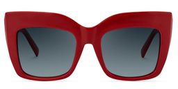 Alberta Cat Eye Red Sunglasses0