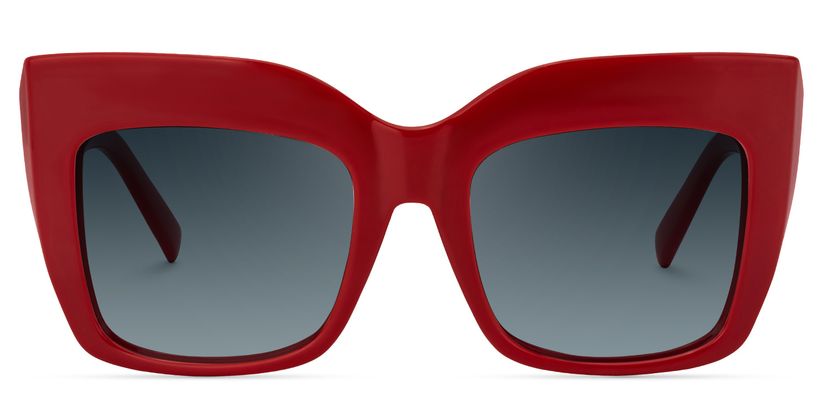 Alberta Red Square Sunglasses