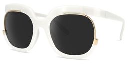 Darice Round White Sunglasses1