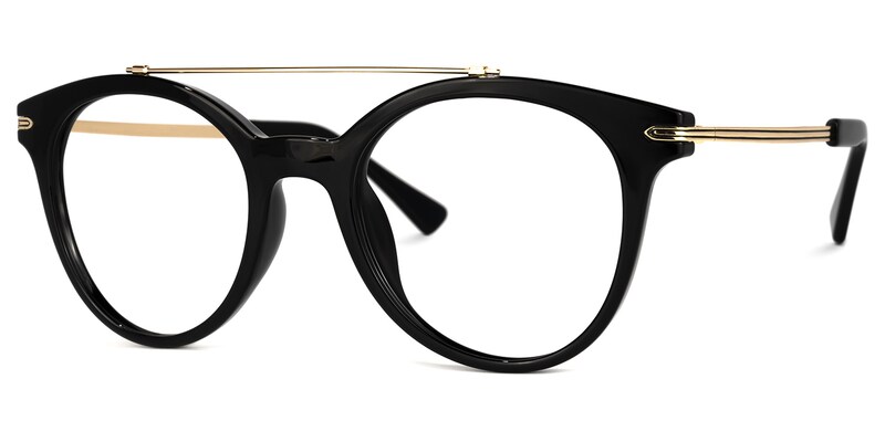 Luisa Round Black Glasses | Zeelool Glasses1