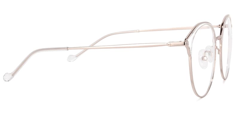 Edwards Geometric Rose-Gold Glasses | Zeelool Glasses3