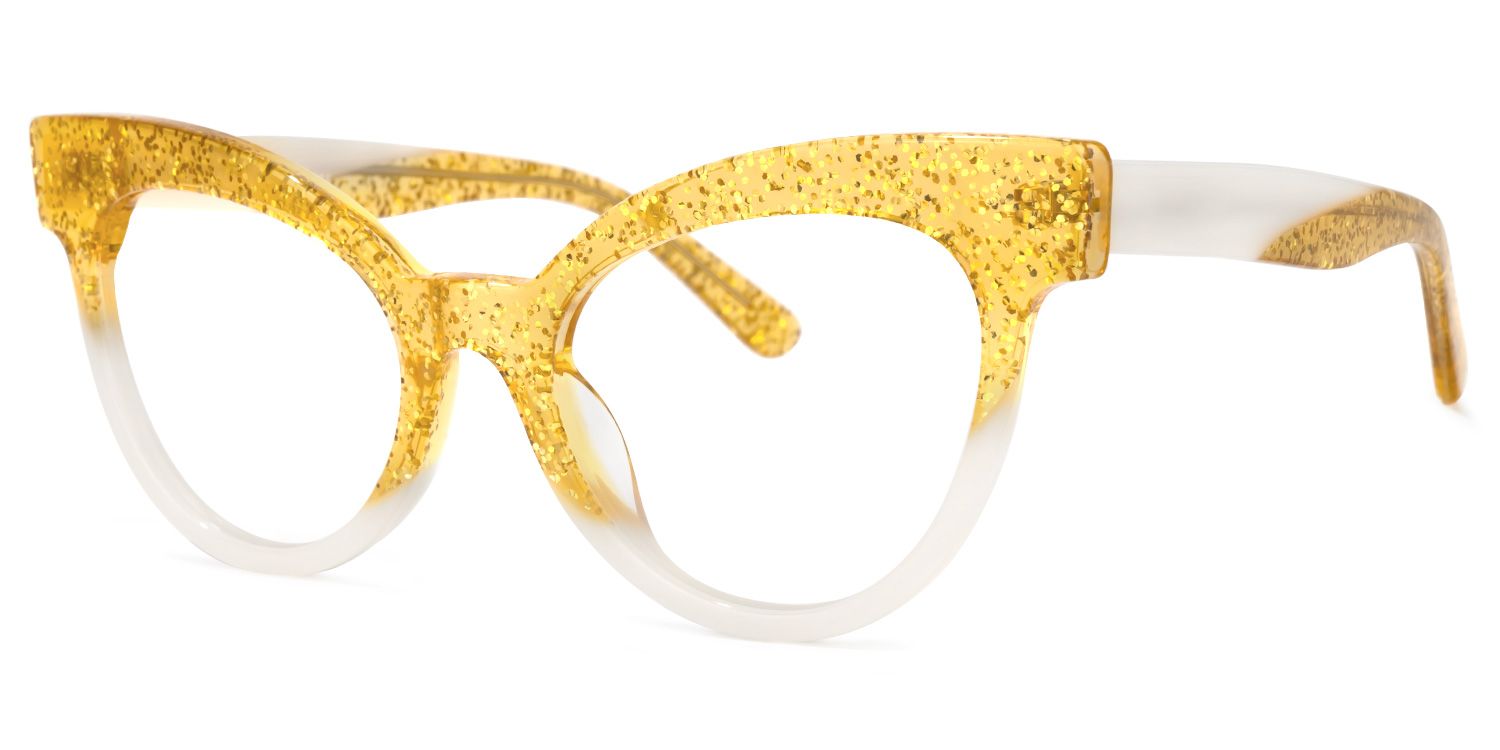Haydee Cateye Yellow Glasses | Zeelool Glasses1