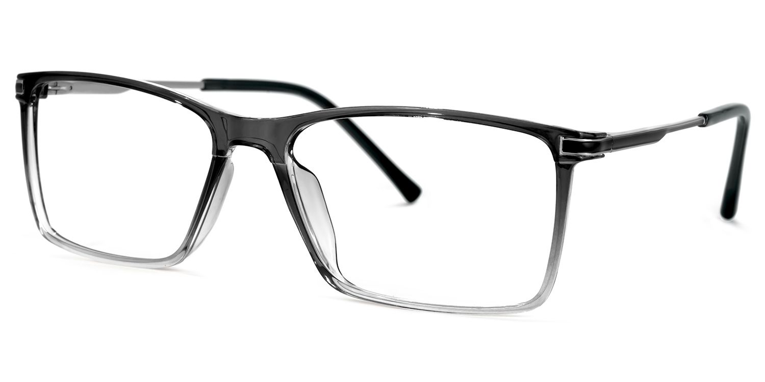 Mikysha Rectangle Gray Glasses | Zeelool Glasses1