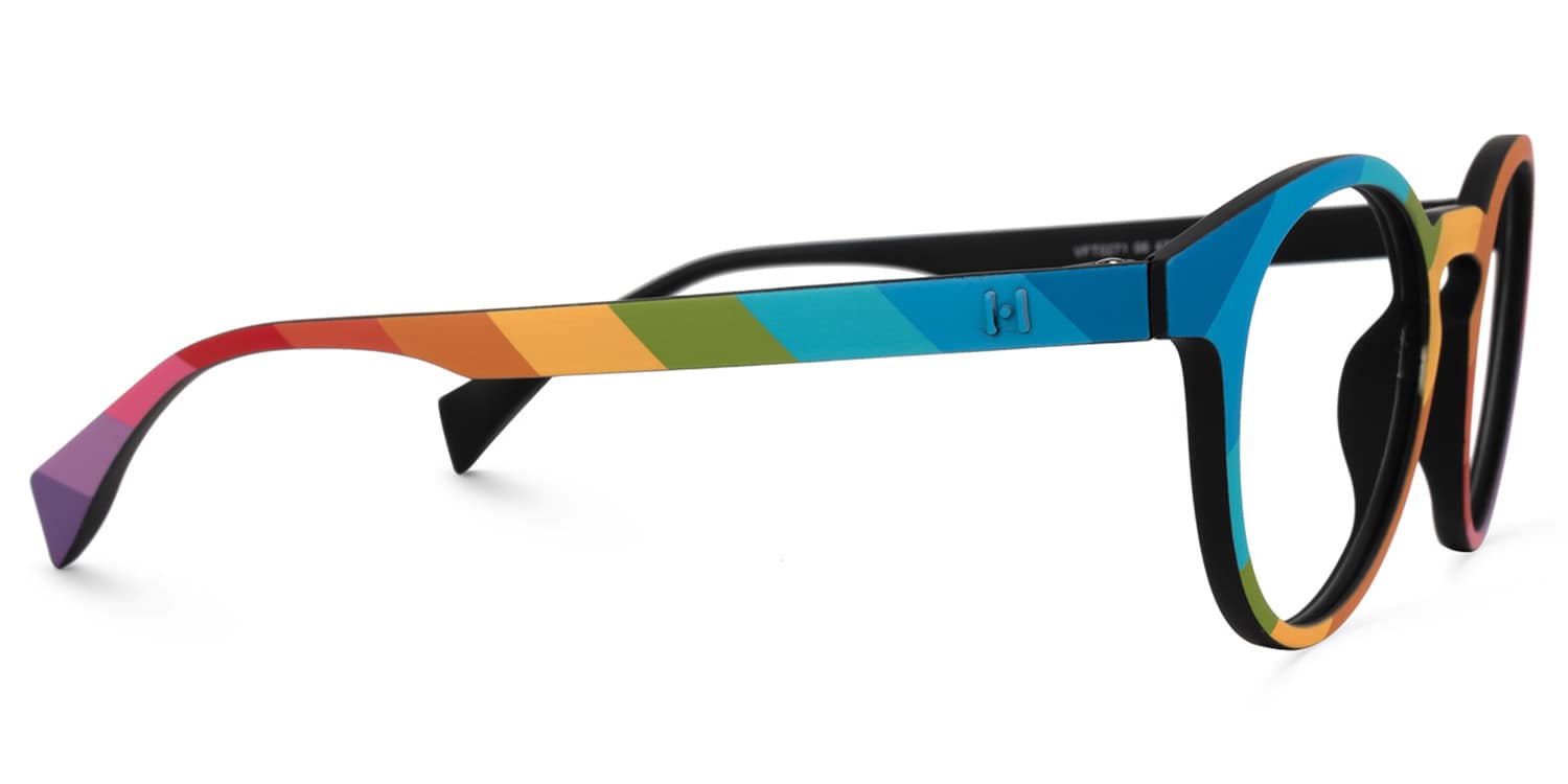 美品　OPTIC 1 54W Street-Artist Round Colorful Funky Frame Glasses | Zeelool