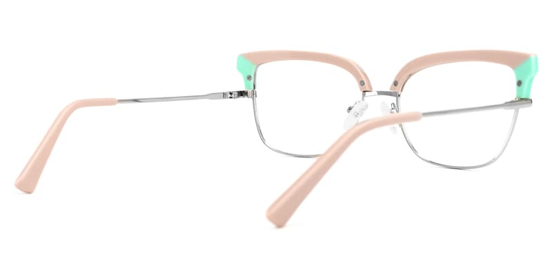 Marcsa Browline Dusty-Pink Glasses | Zeelool Glasses3