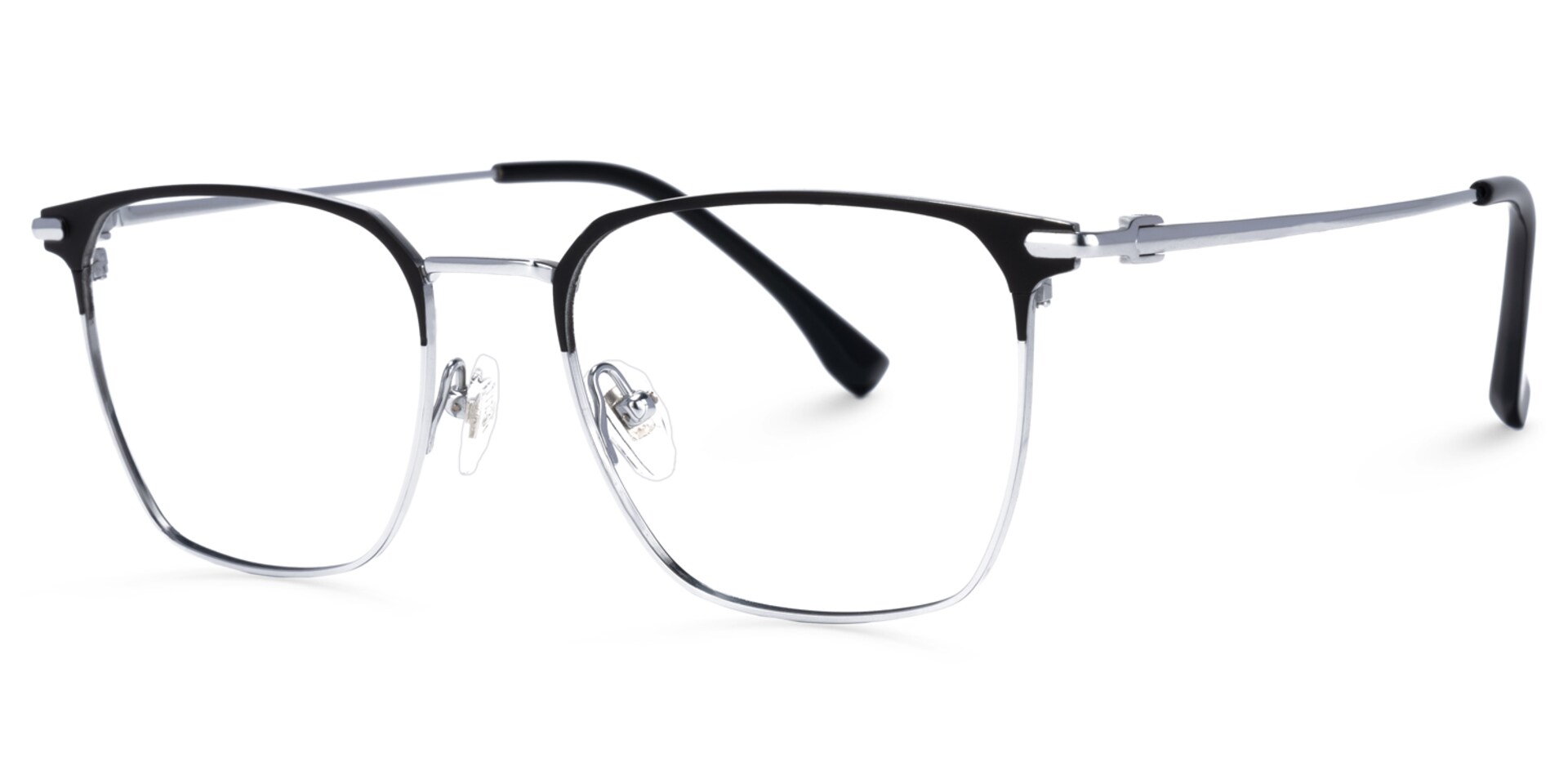 Campos Square Silver Glasses | Zeelool Glasses1
