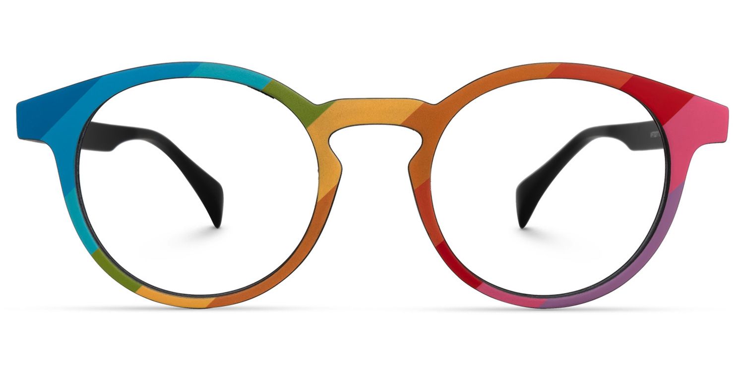 Street-Artist Round Multicolor Eyeglasses & Glasses Frames0