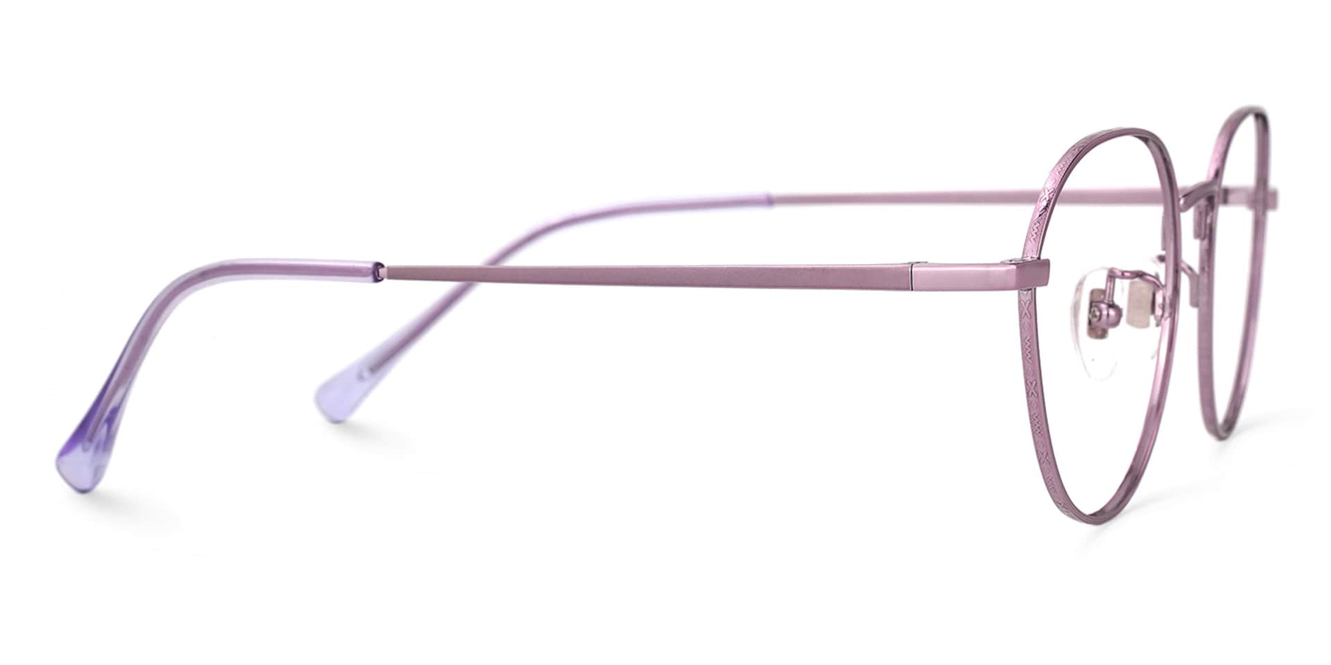 Vasquez Geometric Purple Glasses | Zeelool Glasses2