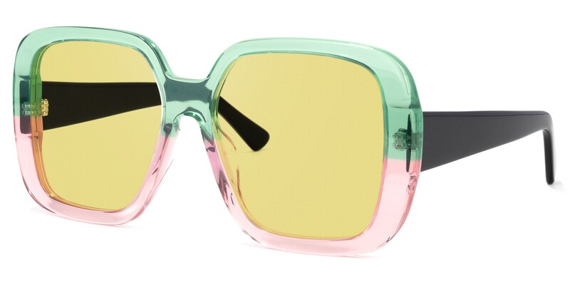 Nikolas Square Green Sunglasses | Zeelool Glasses1