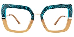 Natalin Square Brown Glasses0