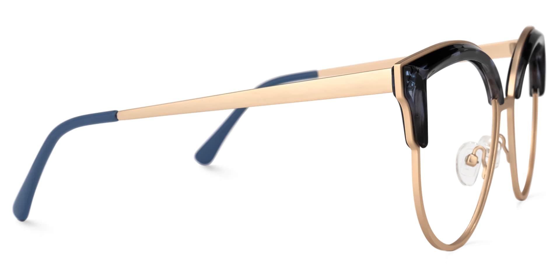 Laureano Browline Blue-Tortoise Glasses | Zeelool Glasses2