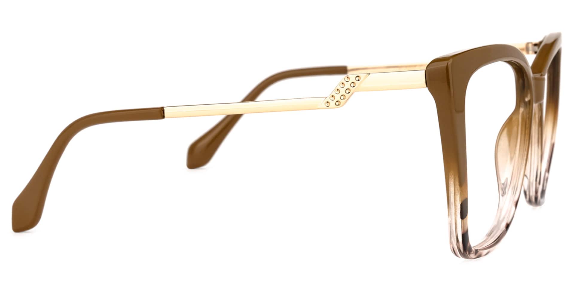 Awilda Cat-eye Brown Glasses and Thin Frame2