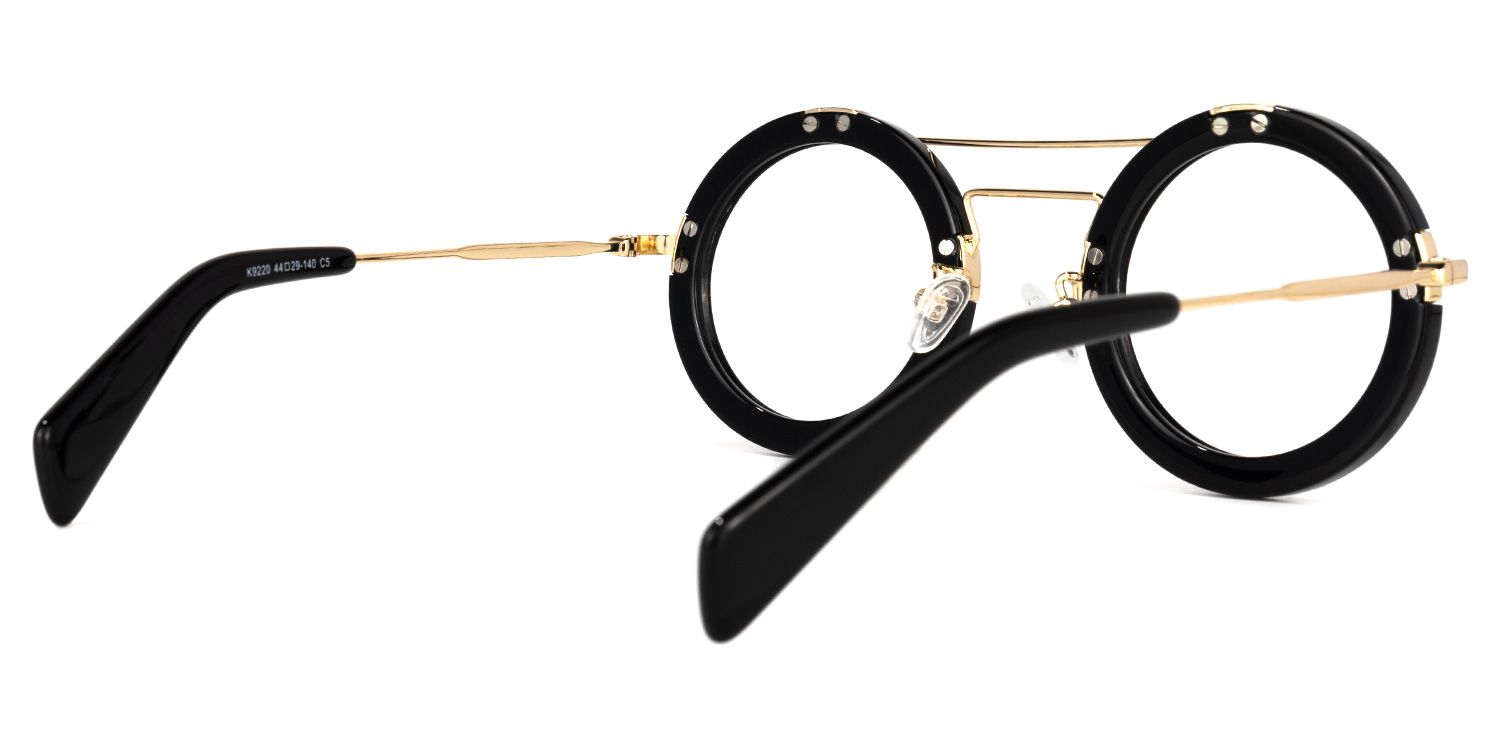 Martis Round Black Glasses | Zeelool Glasses3