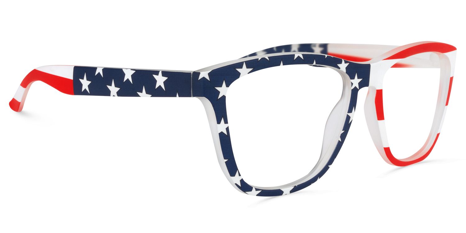 Pedro Square USA Flag Glasses | Zeelool Glasses2