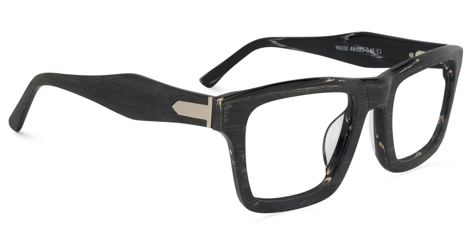 Rectangle Black Glasses | ZEELOOL Canada2