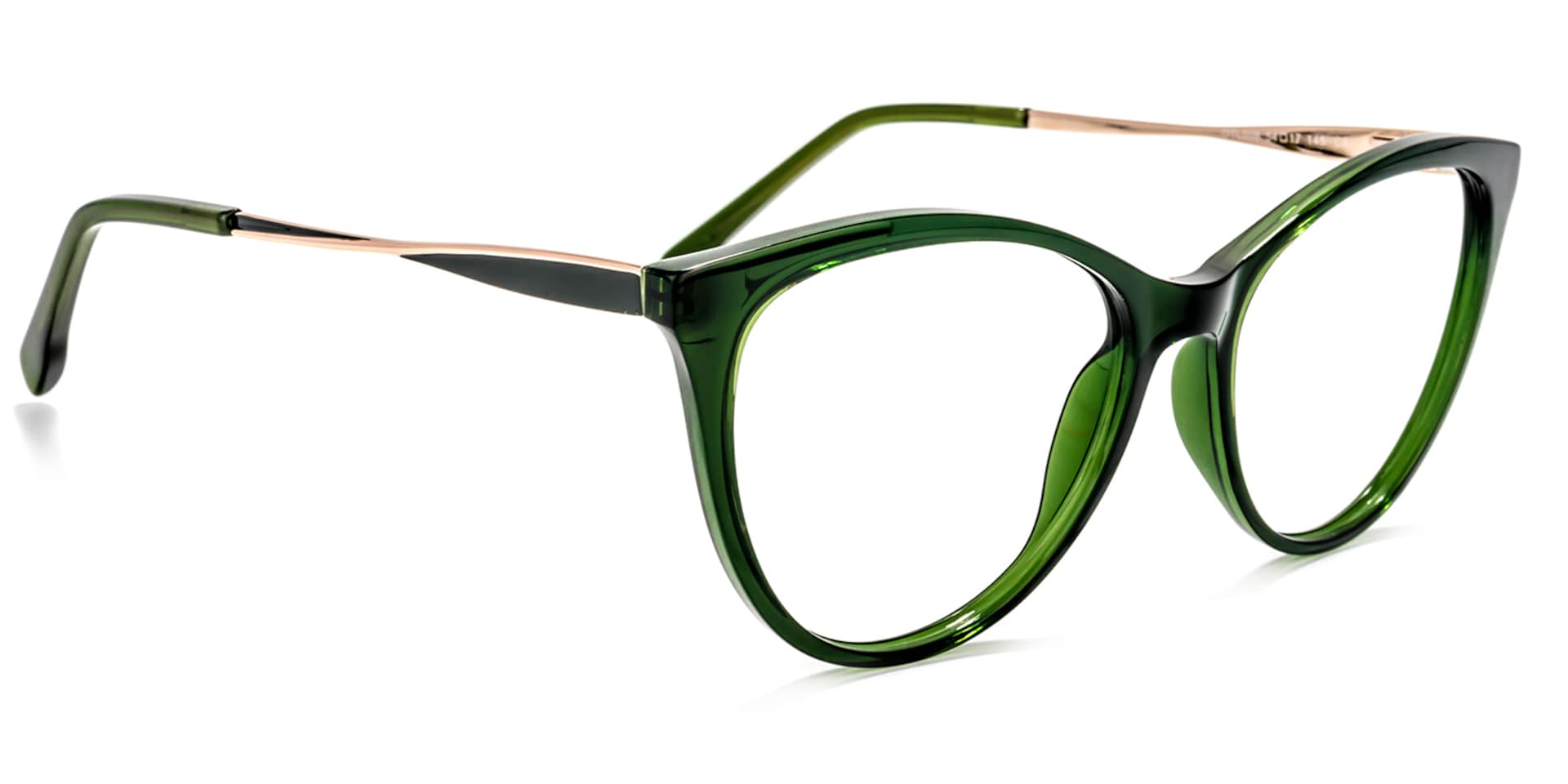 Frances Cateye Dark-Green Glasses | Zeelool Glasses1