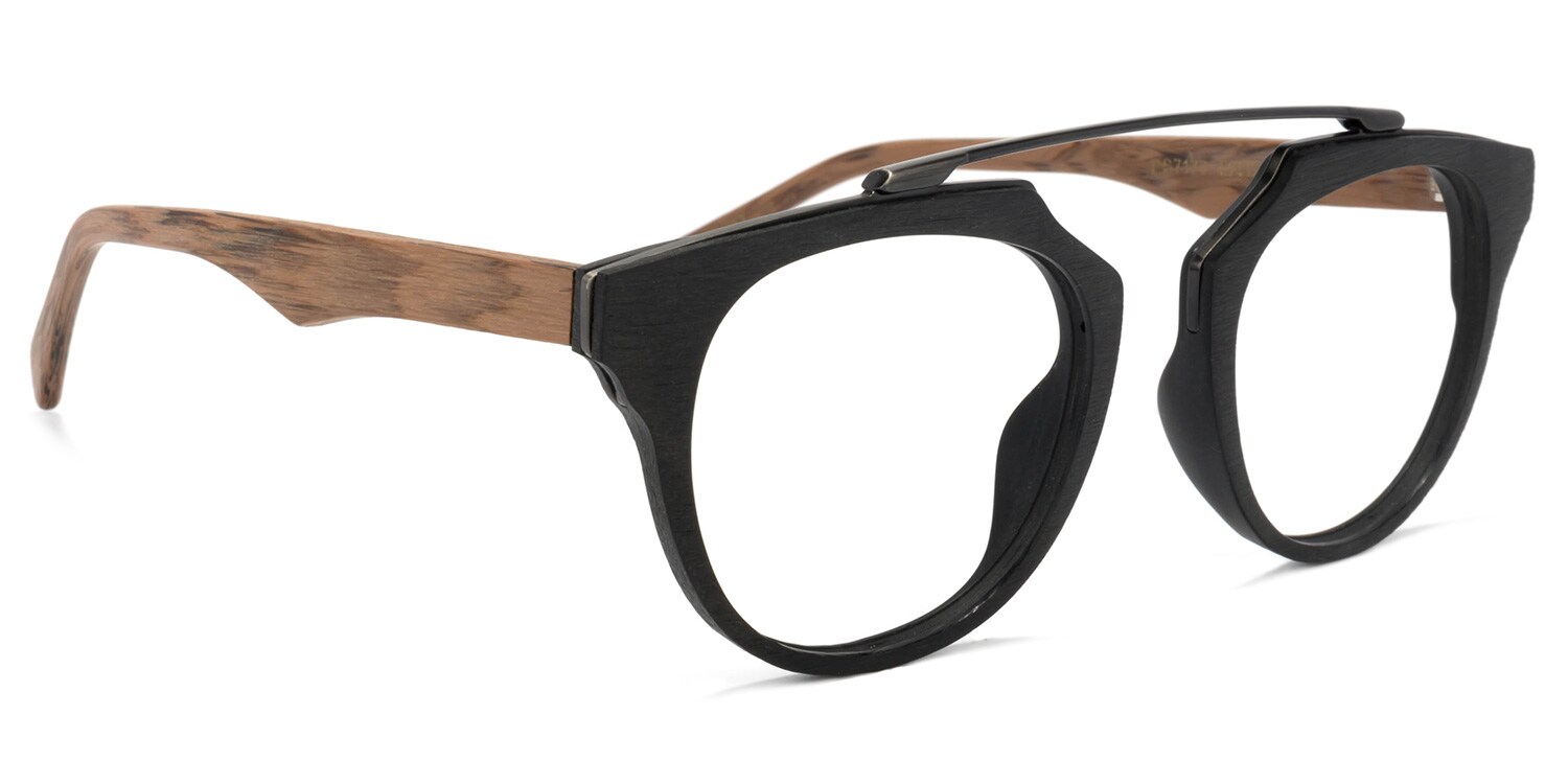 Edward Geometric Black Glasses | Zeelool Glasses