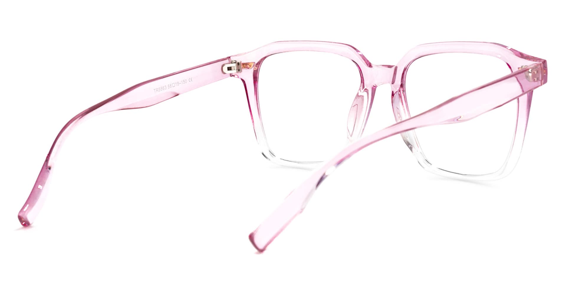 Rivera Square Pink Glasses | Zeelool Glasses3
