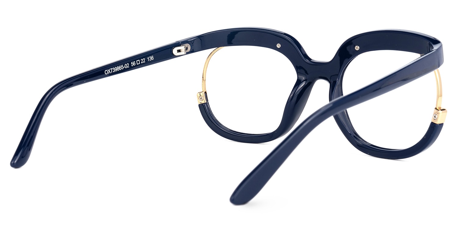 ダーシー　DARCY Darice Round Dark-Blue Glasses | Zeelool Glasses