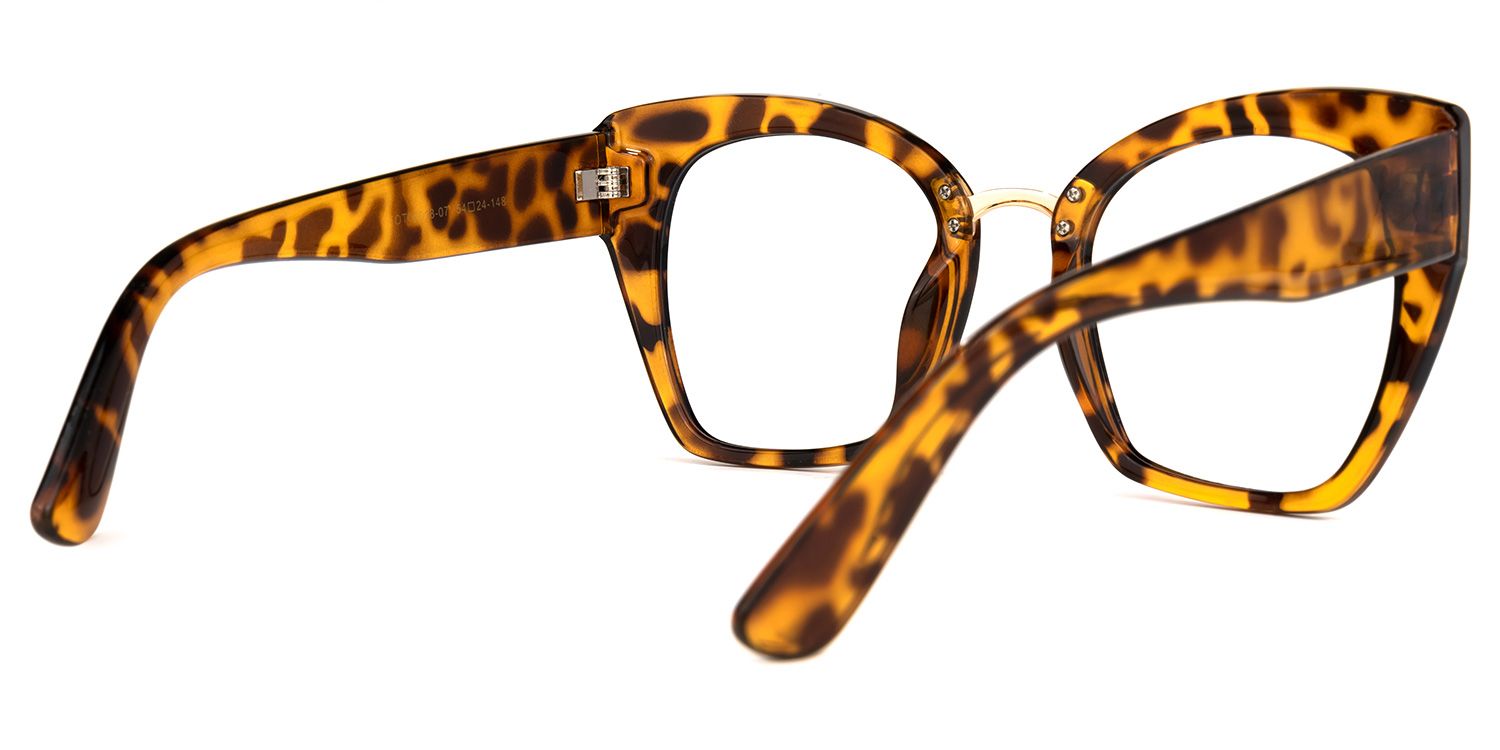 Denis Cat Eye Yellow-Tortoise Frame Glasses | Zeelool2