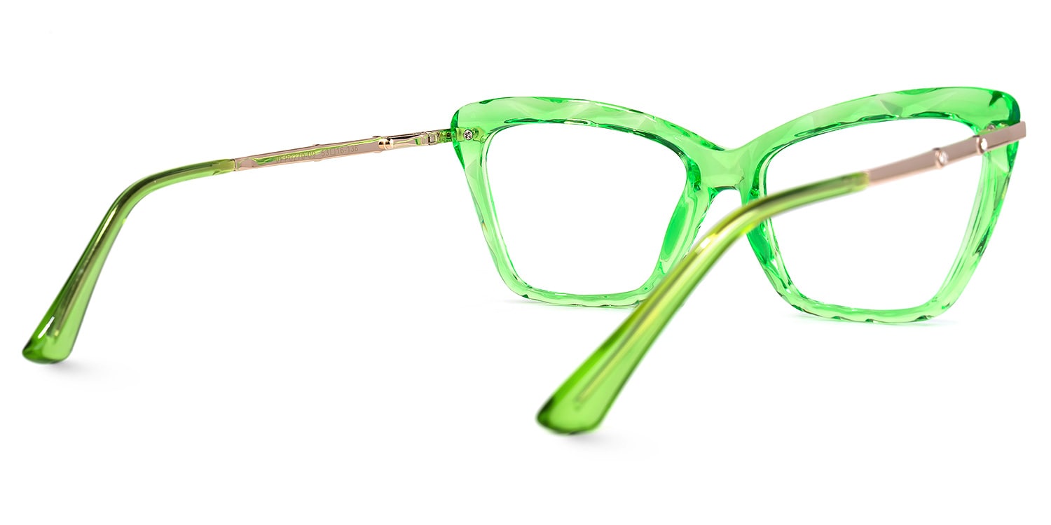 Juliet Cateye Green Glasses2