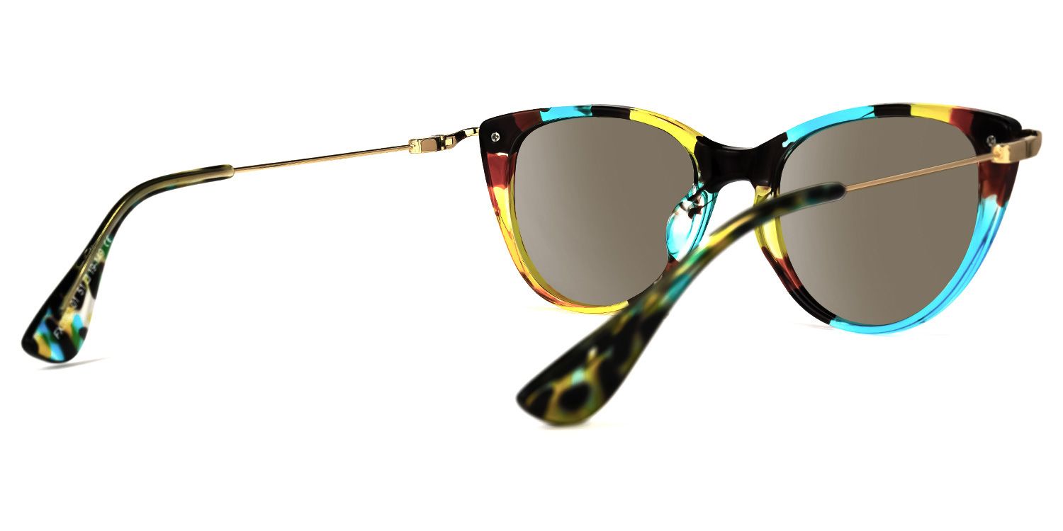 Clement Cat Eye Floral Sunglasses | Zeelool Glasses3