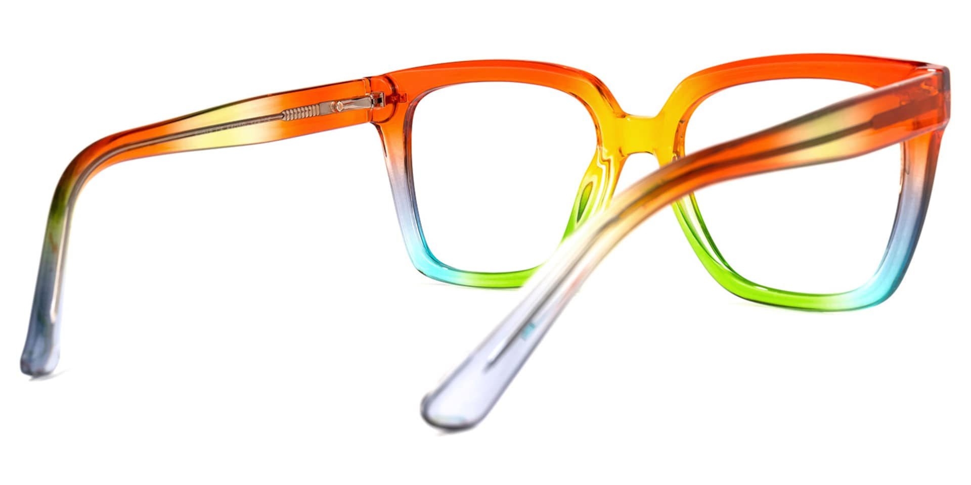 Luna Square Orange Glasses | Zeelool Glasses3