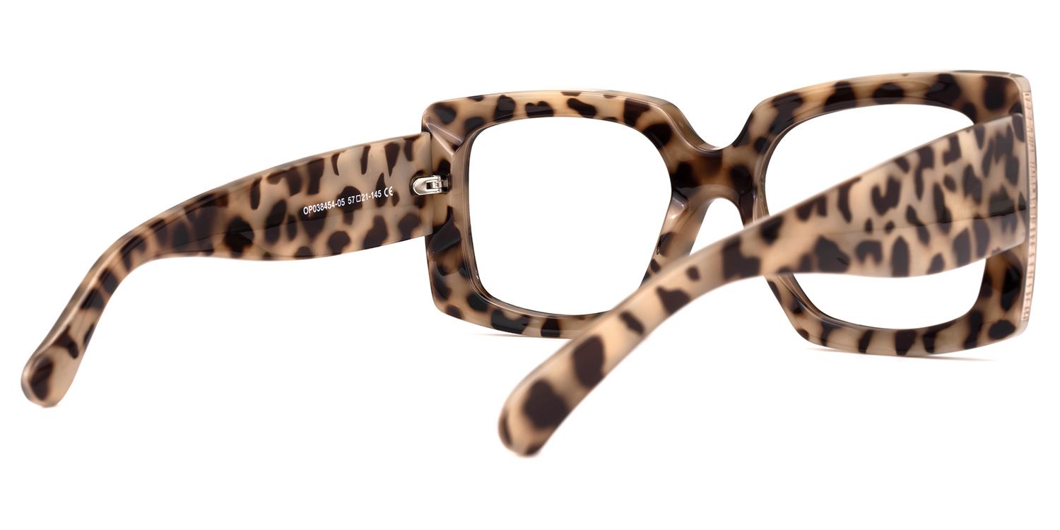 Yael Square Light-Tortoise Glasses | Zeelool Glasses3