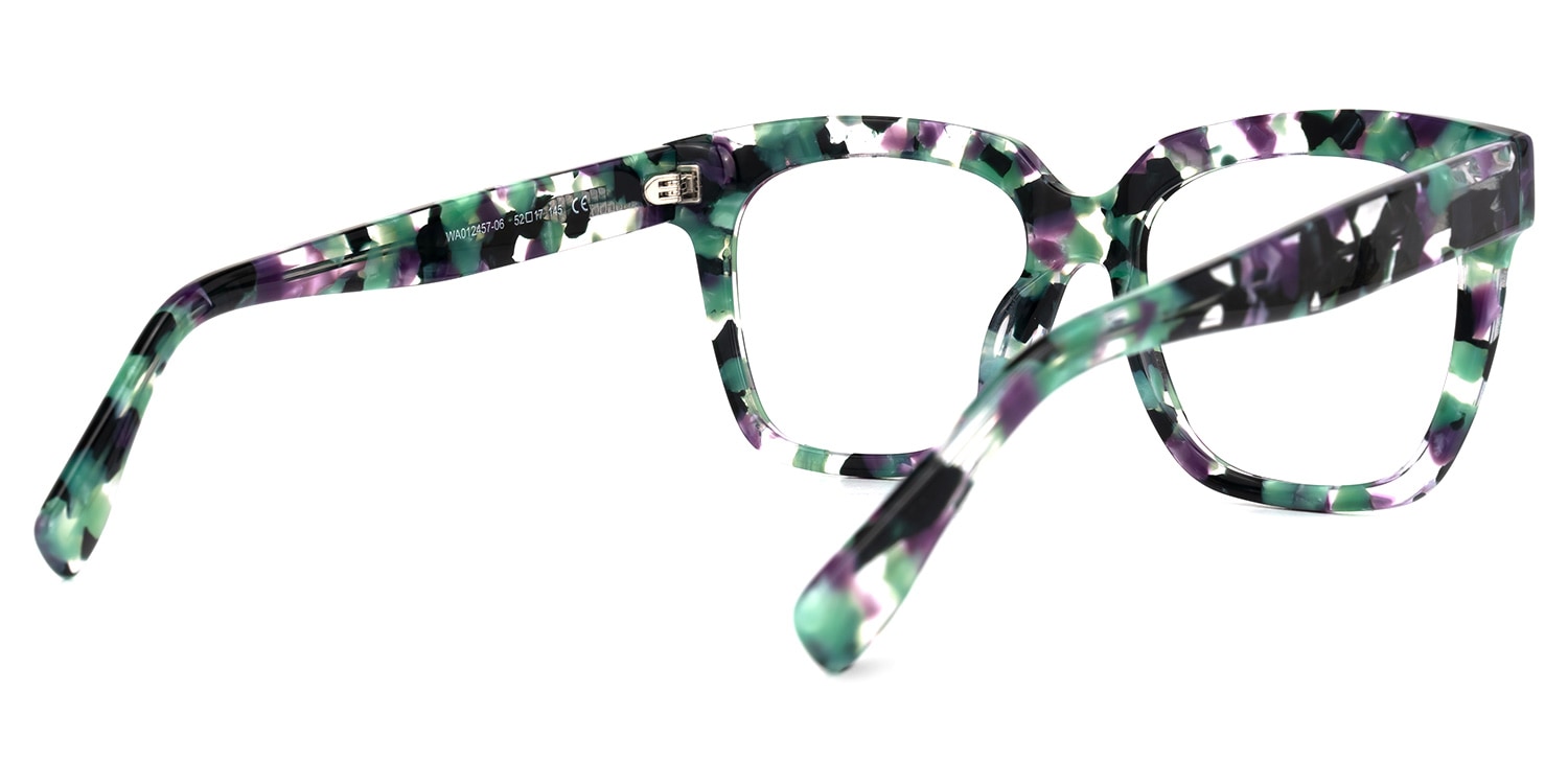 Xion Square Sea-Green Glasses | Zeelool Glasses3