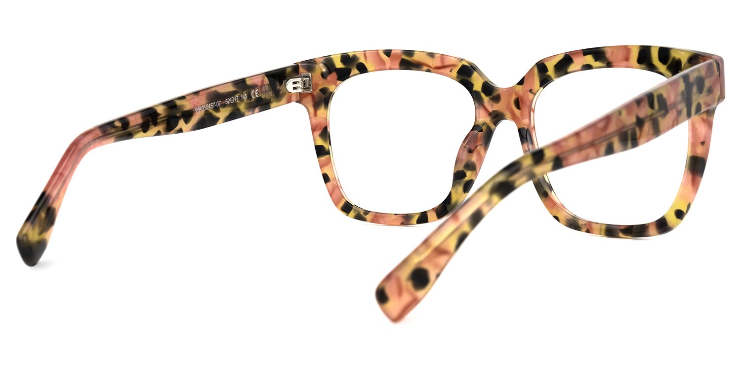 SLONE SQUARE - エニック Xion Square Pink-Tortoise Glasses | Zeelool Glasses