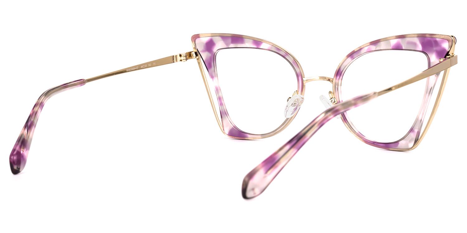 Orinthia Cateye Purple Glasses | Zeelool Glasses3