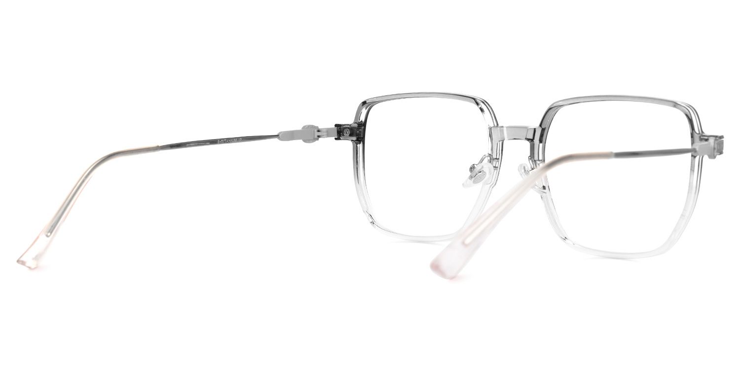 Djibril Square Gray Glasses | Zeelool Glasses3