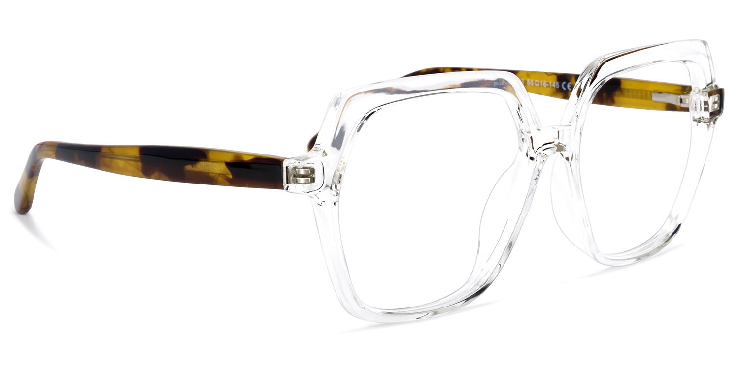 Norah Geometric Clear Glasses | Zeelool Glasses2