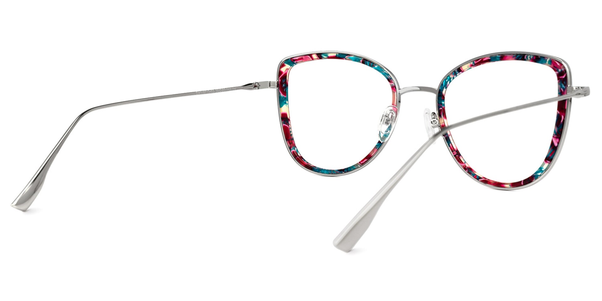 Sahro Round Blue-Floral Glasses | Zeelool Glasses3