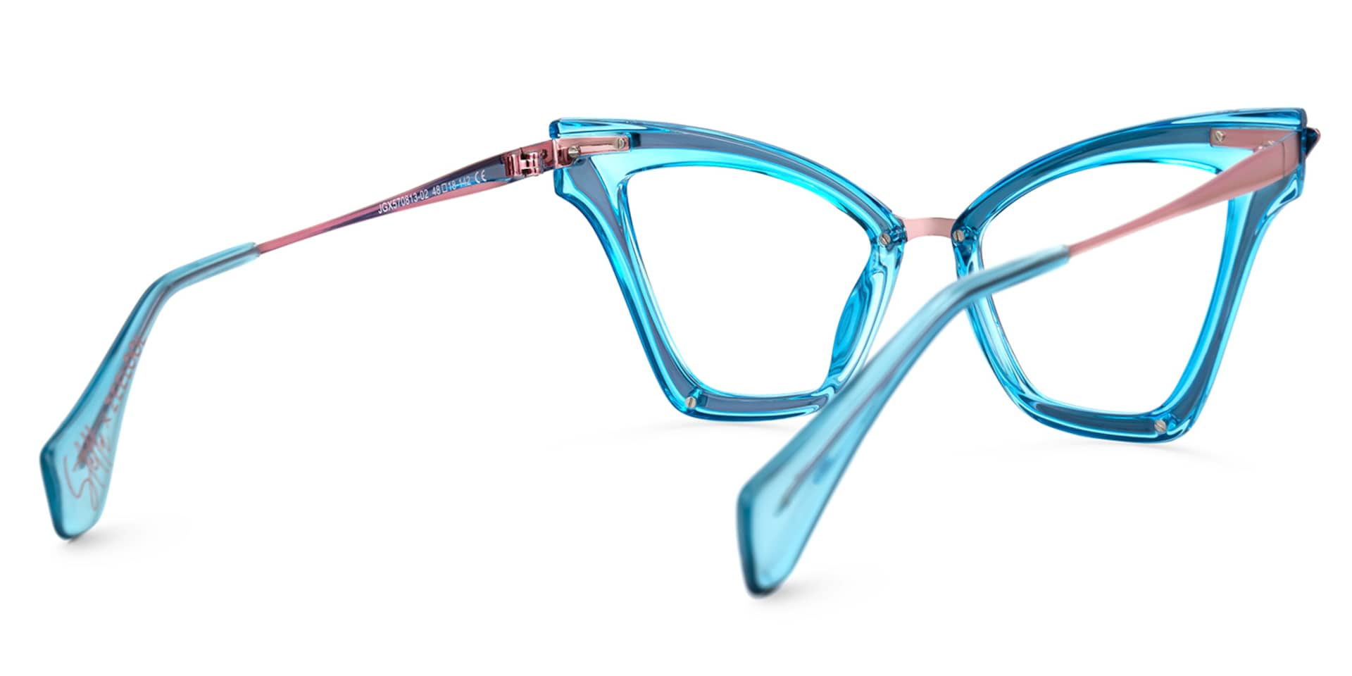 Stella Cateye Blue Glasses | Zeelool Glasses3