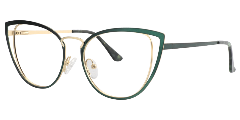 Cateye Green Glassess | Zeelool Eyeglass Frames2