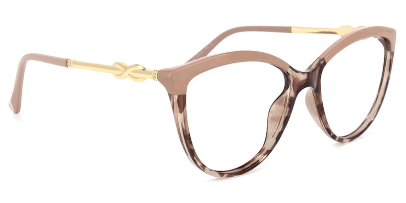 Omari Cateye Cameo-Brown Glasses | Zeelool Glasses2