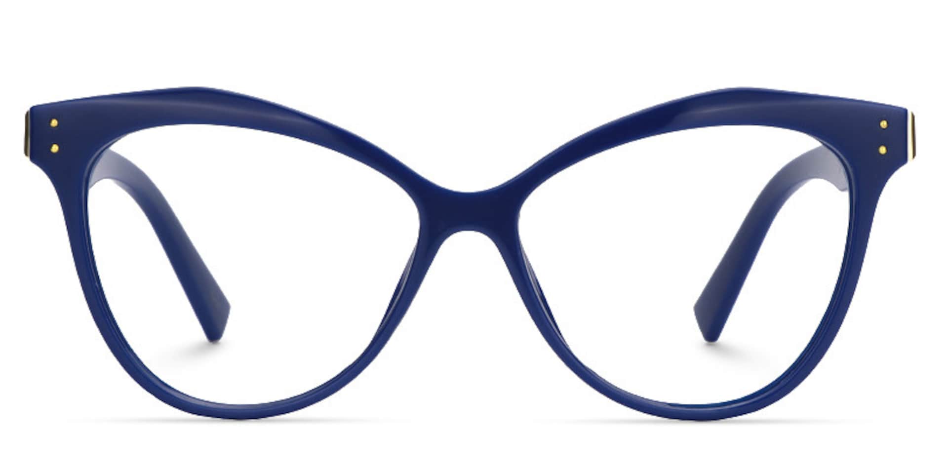 Saul Cat Eye Dark Blue Glasses  | Zeelool Glasses0