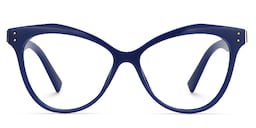 Saul Cat Eye Dark Blue Glasses 0