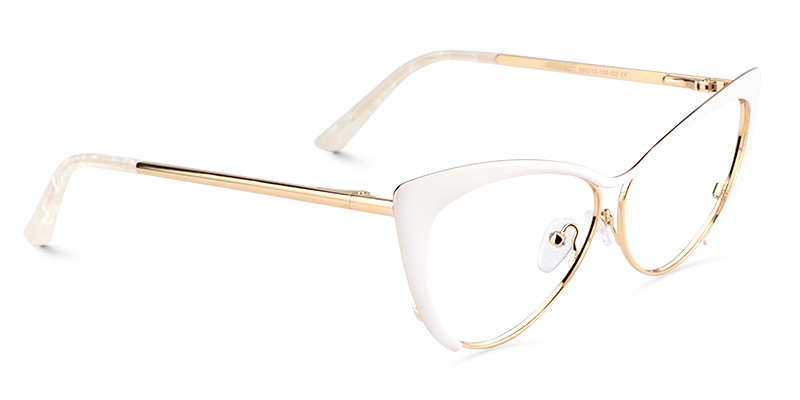 Cateye White Glasses | Zeelool Eyeglasses3