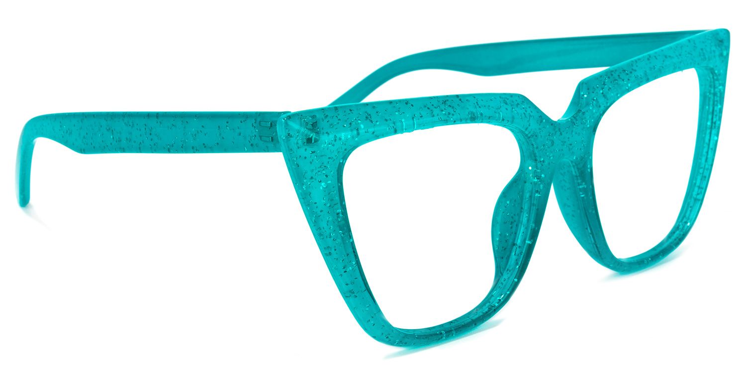 Phillip Cateye Peacock-Green Glasses | Zeelool Glasses2